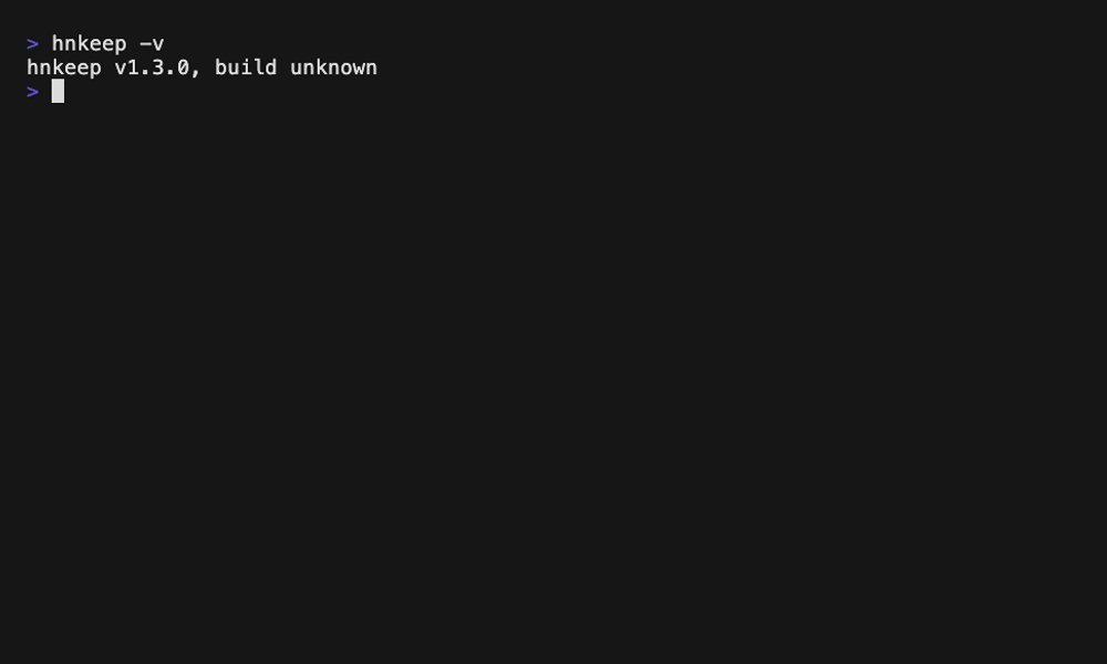 A demonstration of hnkeep.