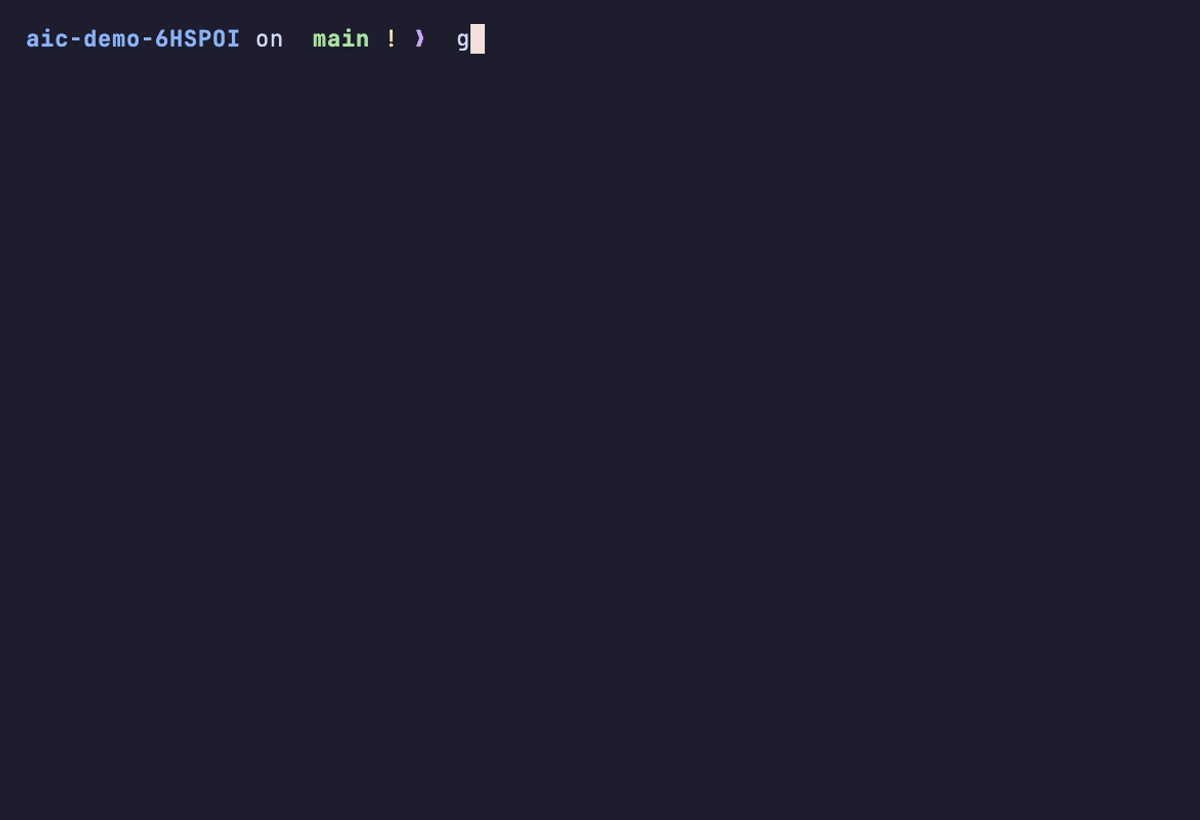 aic splits one file into three atomic commits