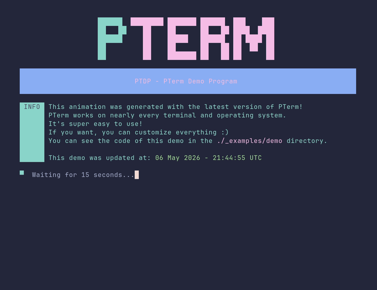 PTerm demo animation